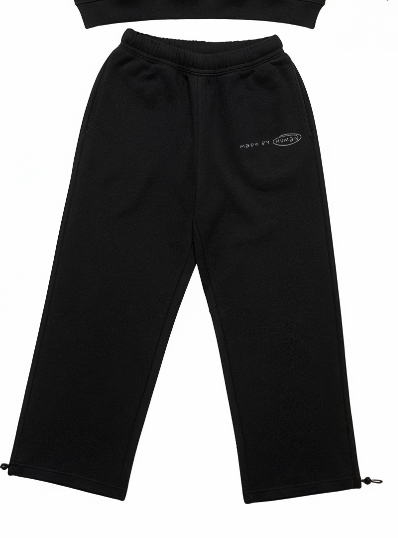 Black Fur Sweatpants