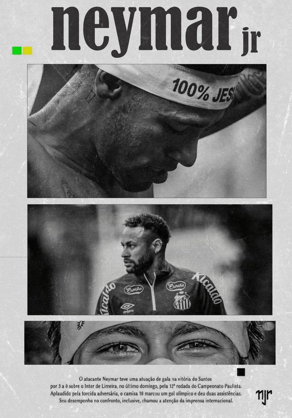 Neymar A3 Framed Wall Poster