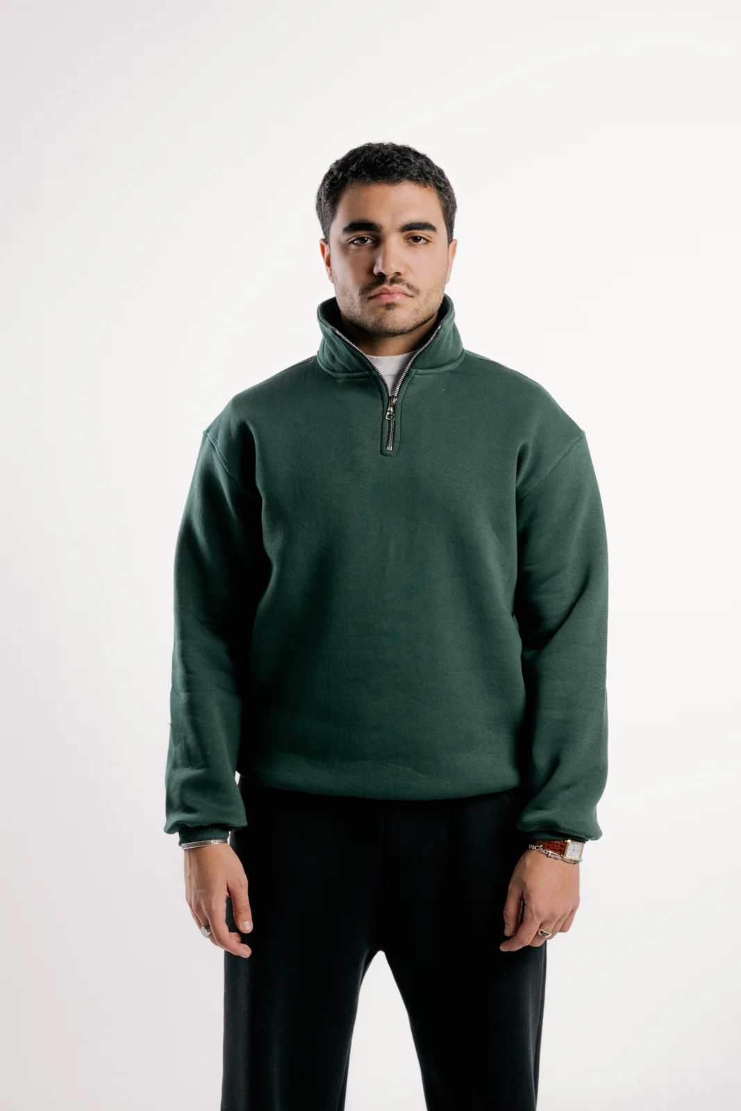 Green Unisex Quarter Zip			