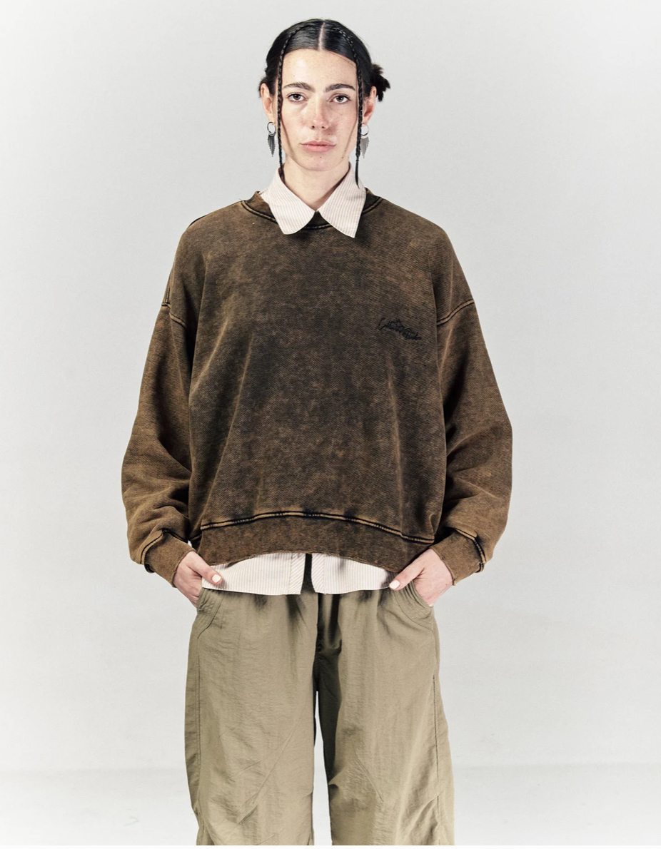 Rust Brown Crewneck (Cropped Fit)